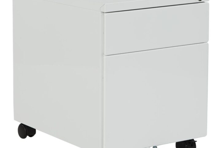 Organize office supplies and important documents in this easy-access mobile pedestal that fits anywhere and doubles as an extra seat.  Commercial quality