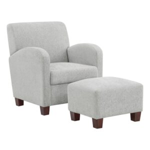 With sophisticated lines and double stitch detailing our Aiden club chair with matching ottoman will elevate any interior. A gentle reclined stance