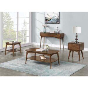 Copenhagen Accent Table with Drawer in Walnut Finish