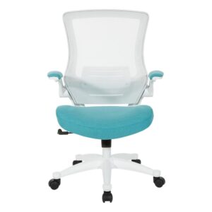 stylish chair to support them throughout the day and the Screen Back Manager's Chair by Work Smart® with faux leather seat and padded flip arms with silver accents is sure to please. This high-style look includes a supple