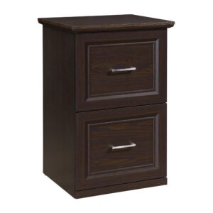 Vertical file cabinet. Attractive drawer pulls paired with euro-style easy glide hardware allows each drawer to open and close with ease. Deep