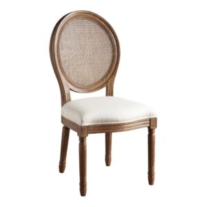 Embody French styled sophistication in your home with the Stella cane oval back chair. Beautifully fashioned