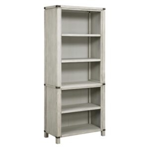office supplies and cherished objects organized and close at hand. Metal burnished corner accents
