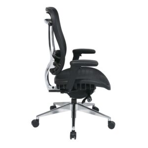 Breathable Mesh Back and Breathable Mesh Seat. Breathable Mesh Seat and Breathable Mesh Back with Adjustable Lumbar Support. One Touch Pneumatic Seat Height Adjustment. Deluxe 2-to-1 synchro Tilt Control with 3-Position Lock