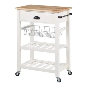 our Kitchen Cart with Wood Top