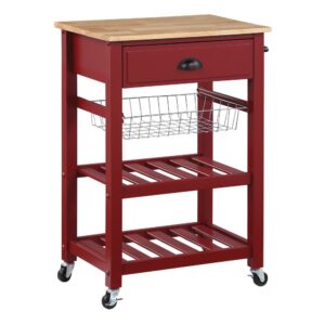 our Kitchen Cart with Wood Top