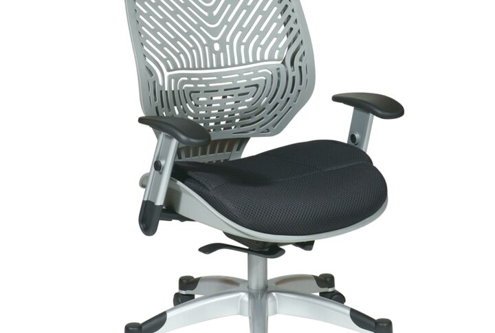 Unique Self Adjusting SpaceFlex® Fog Back Managers Chair. Self adjusting SpaceFlex® Backrest Support System with Breathable Raven Mesh Seat