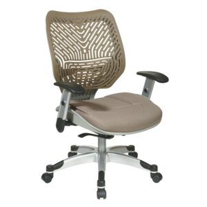 Unique Self Adjusting Latte SpaceFlex® Back Managers Chair. Self adjusting SpaceFlex® Backrest Support System with Breathable Latte Mesh Seat