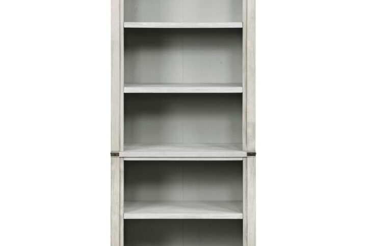 Create a home office that is both organized and beautiful with the Baton Rouge Bookcase. Large adjustable shelves keep books