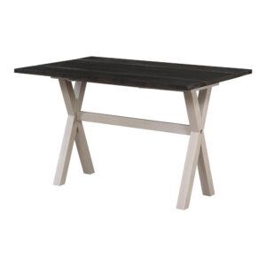 This cozy farmhouse style flip top table offers the flexibility of a casual dining table as well as a rustic table doubling as a work desk.  Ideal for small spaces