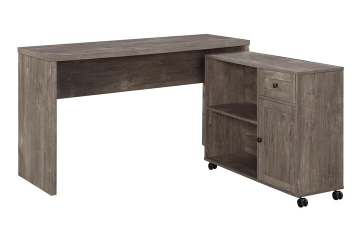 Keep your Contemporary home office stylish and organized with the Waverly Workstation. The 1.5” thick desk surface and sides provide strength and durability. The mobile return cart features an adjustable open shelf for premium storage