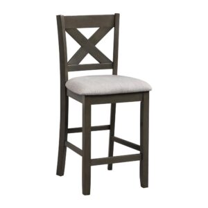make the Century Bar Height Dining Set an attractive focal point in your home. Four handsome stools with cross buck back design