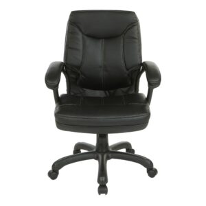this hardworking chair features a thickly padded