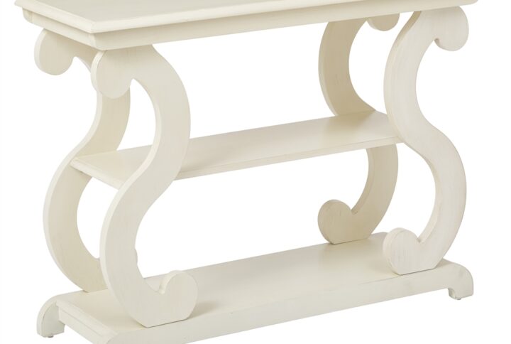 Ashland Console Table in Antique Beige Finish