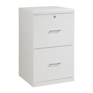 locking vertical file cabinet. Attractive drawer pulls paired with euro-style easy glide hardware allows each drawer to open and close with ease. Letter size file capability with locking top drawer.  Simplify assembly with Lockdowel™ fasteners