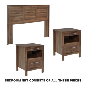 Create the perfect bedroom or guest room with our Stonebrook bedroom set. Suite includes: One Queen/full headboard and two USB powered nightstands. Deep drawers make putting even bulky folded items away easy. Nightstand drawers have sturdy metal drawer glides with safety stops.  Achieve a chic