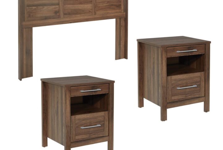 Create the perfect bedroom or guest room with our Stonebrook bedroom set. Suite includes: One Queen/full headboard and two USB powered nightstands. Deep drawers make putting even bulky folded items away easy. Nightstand drawers have sturdy metal drawer glides with safety stops.  Achieve a chic