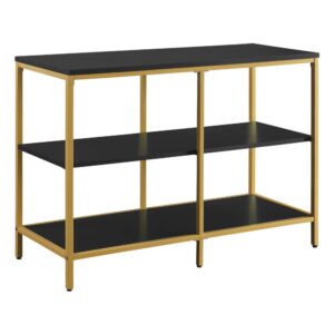 the beautiful modern life bookcase Credenza in matte finish will add sophistication to any home. Featuring trendy frame in a durable powder-coated gold finish