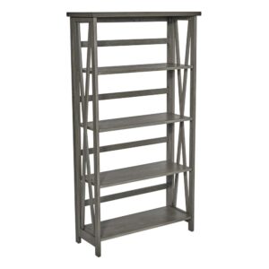 Imagine a piece of furniture with the power to transform a room and you’ll find the stunning Hillsboro 5/Shelf Bookcase from OSP Home Furnishings™. This bookcase’s clean lines and sophisticated silhouette will complement any design style