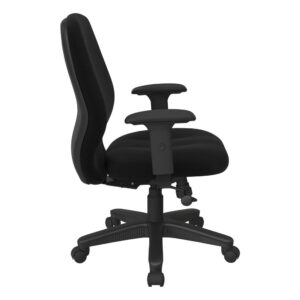 this chair is equipped with adjustable tilt tension and height. Flexible enough to make most anyone relaxed