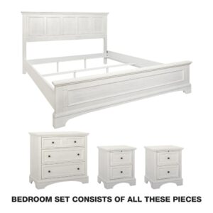 Warm your home with a beautiful rustic modern feel of a complete 4pc. bedroom set. Paneled headboard