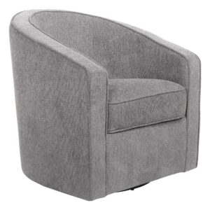 With perfect proportions and a crisp tailored design our barrel swivel arm chair will feel at home in any living room