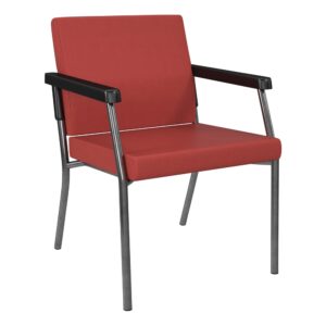 Bariatric Big & Tall Chair in Dillion Lipstick Fabric with Soft PU Arms