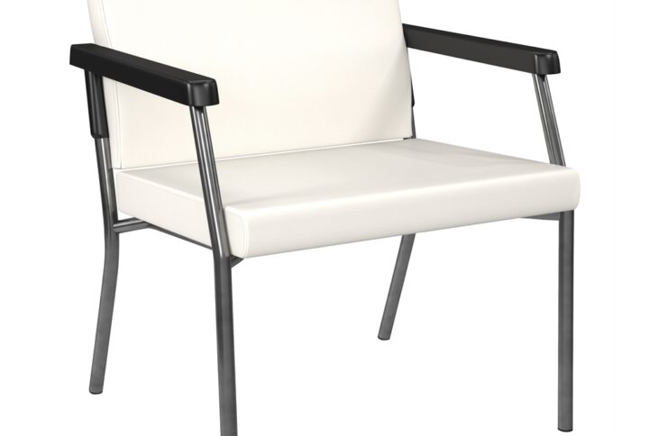 Bariatric Big & Tall Chair in Dillion Snow Fabric with Soft PU Arms