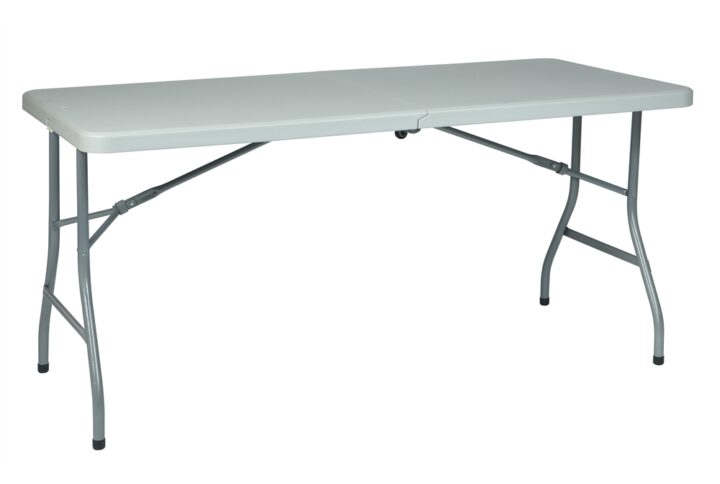 5' Resin Multi Purpose Center Fold Table with Wheels