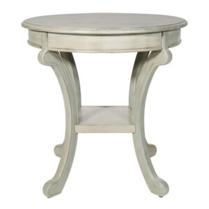 the Vermont Table from OSP Home Furnishings™ is a designer favorite. This charming table features a beautiful hand-painted finish that highlights its shapely silhouette.