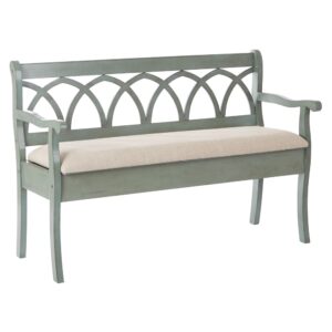 Coventry Storage Bench in Antique Sage Frame and Beige Seat Cushion K/D