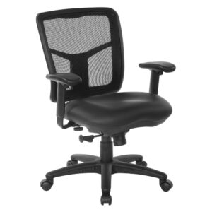 you’ll be ready to take on the day with this mesh office chair. A breathable mesh back with built in lumbar support and soft