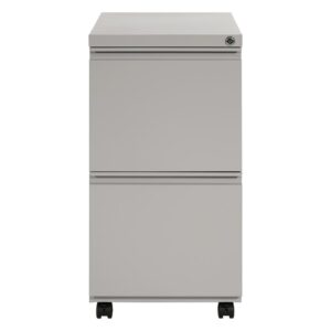 Filing is a breeze with the 22” Mobil Pedestal -Box/Box/File-File/File from OSP Furniture®. This smart storage piece makes front-to-back letter filing and side-to side legal filing easier than ever. A top box drawer includes a divider and pencil tray to keep essentials close at hand.