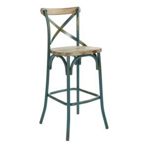Somerset 30" Bar Stool with Back in Antique Tourquoise K/D