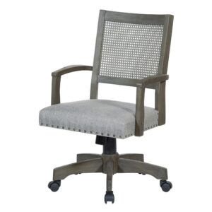 Add classic charm to your home office with our Deluxe Cane Back Banker's Chair. Beautiful cane back stays cool and comfortable even when working long hours. Firm yet yielding foam seat reduces pressure on large muscle groups. Adjustable height brings you to exactly the correct level for optimum monitor viewing and tilt tension will keep the recline just where you prefer. Our durable   5-star base and contemporary color will add a striking traditional feel to any home office or workspace.