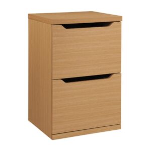 Vertical file cabinet. Integrated drawer pulls paired with euro-style easy glide hardware allows each drawer to open and close with ease. Deep