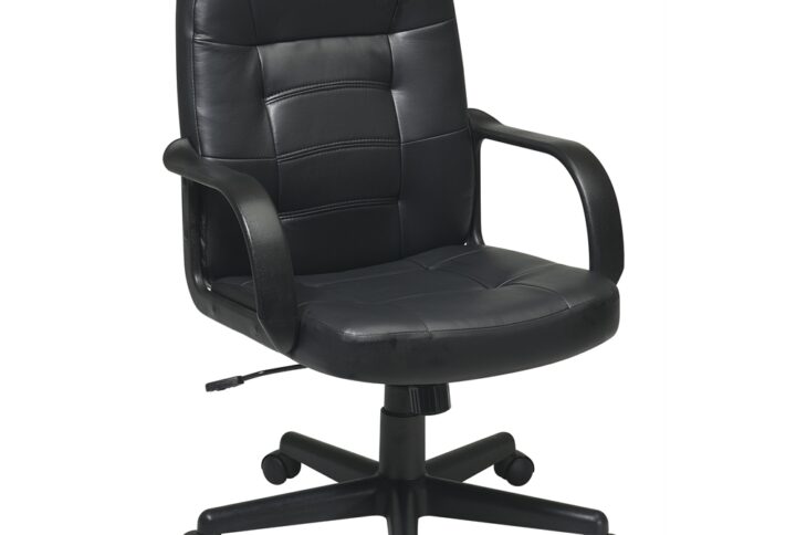 Bonded Leather Executive Chair. Locking tilt control w/adjustable tilt tension. PP Loop Arms. Heavy Duty Nylon Base with Dual Wheel Carpet Casters.