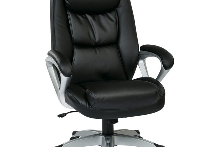 Executive Bonded Leather Chair with Padded Arms