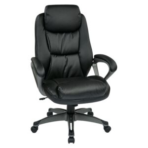 Executive Bonded Leather Chair with Padded Arms