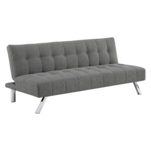 Curl up for a relaxing evening with the Sawyer Futon Sofa. Details like squared button tufting