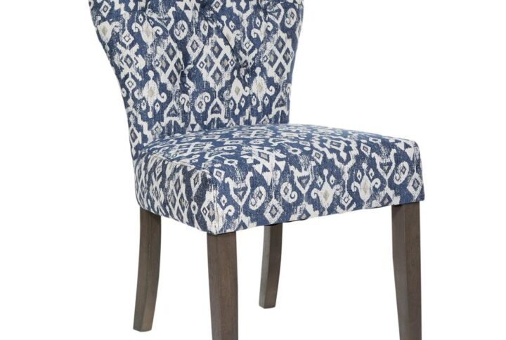 The traditionally classic Andrew Dining Chair provides premium comfort and lasting beauty to every home. Our accent chair with solid wood legs and button tufted back