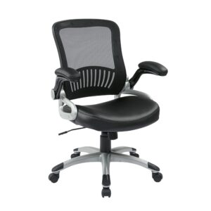 Work Smart Screen Back and Bonded Leather Seat Manager’s Chair