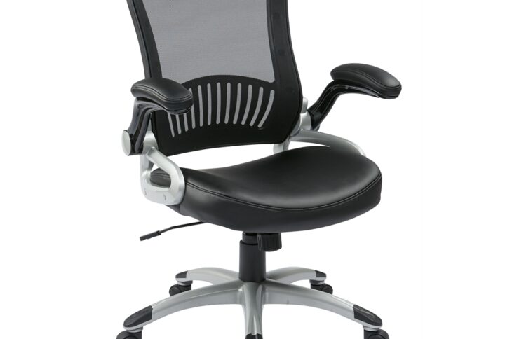 Work Smart Screen Back and Bonded Leather Seat Manager’s Chair