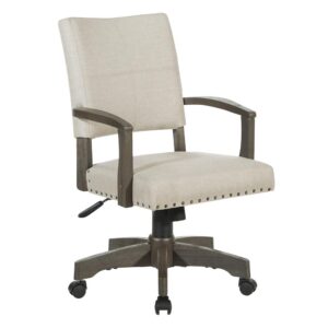 ﻿Add classic elegance to your home office with our deluxe upholstered Banker’s Chair. Nailhead trim