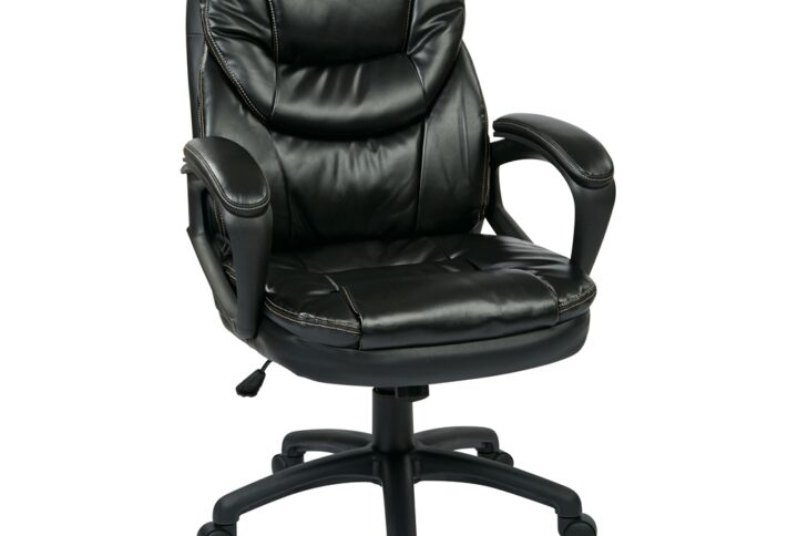 Faux Leather Managers Chair with Padded Arms