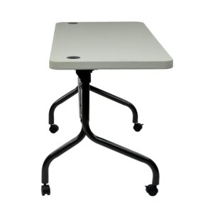 Work Smart 5’ Resin Multi Purpose Flip Table with Locking Casters