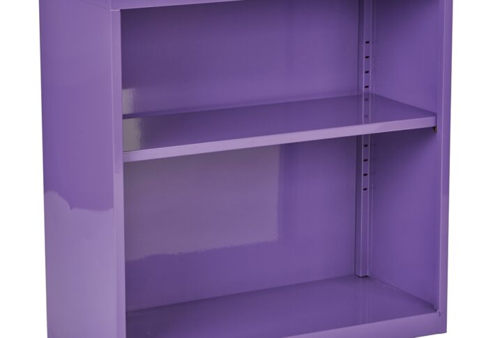 Metal Bookcase in Purple Finish