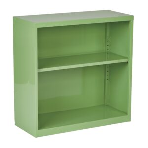 Metal Bookcase in Green Finish
