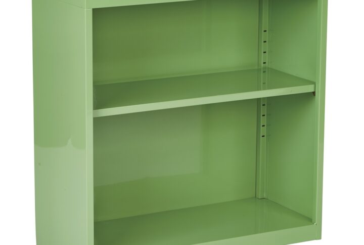 Metal Bookcase in Green Finish