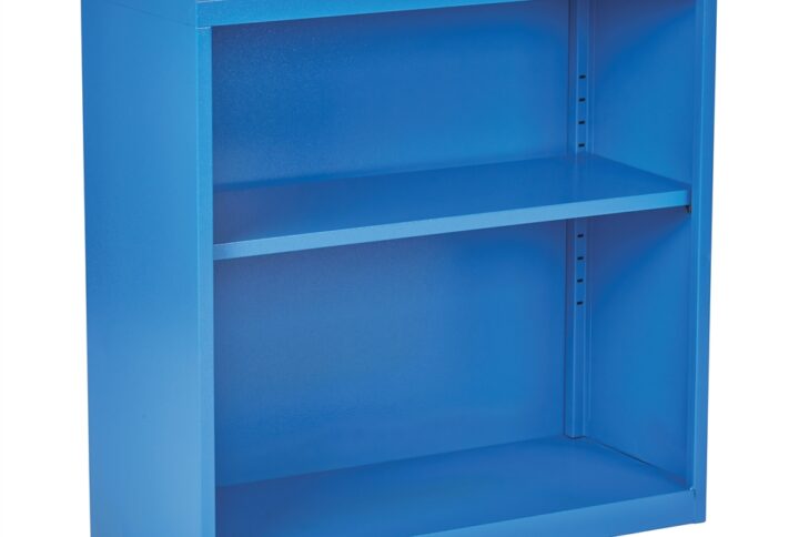 Metal Bookcase in Blue Finish